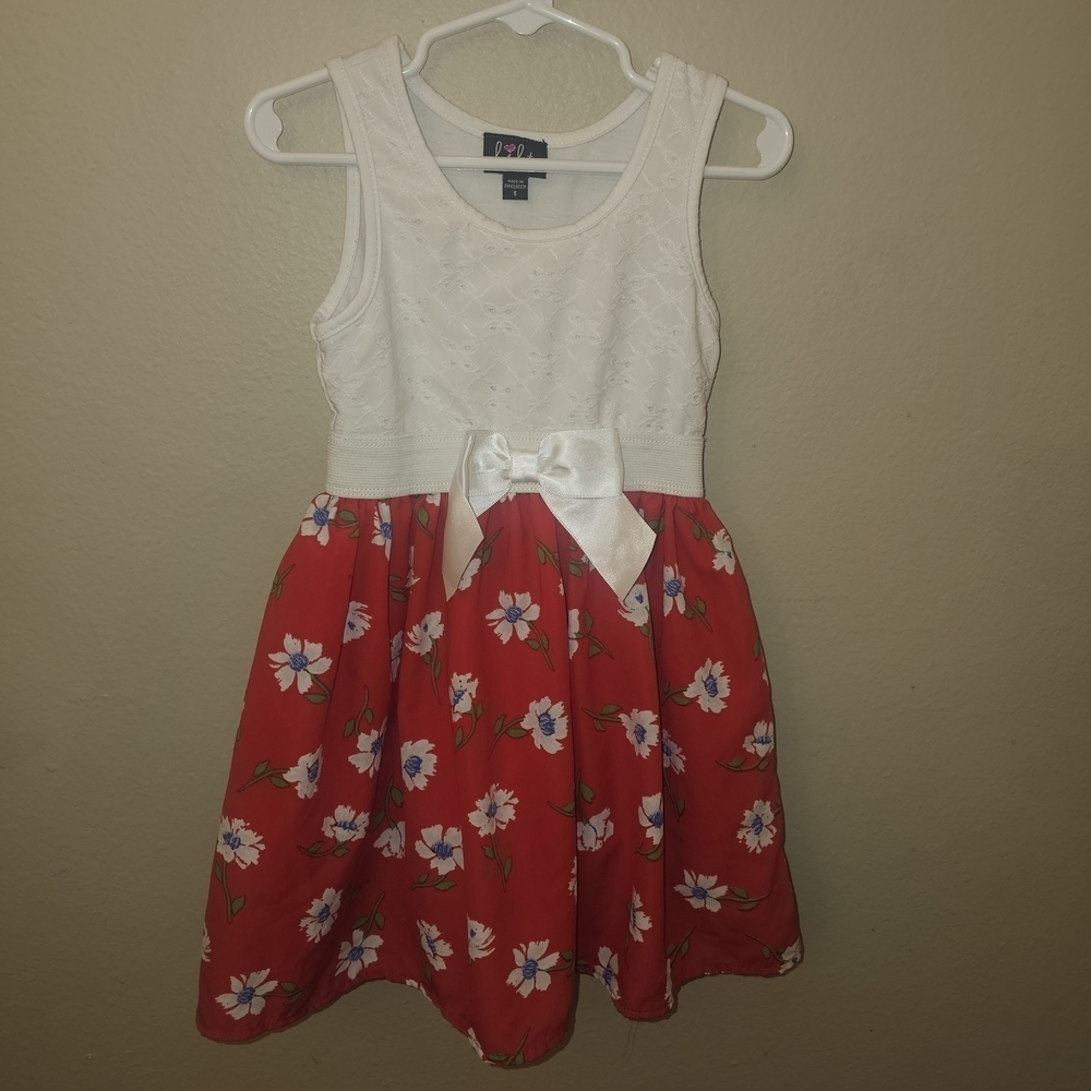 Lilt Red and White Scoop Neck Sundress